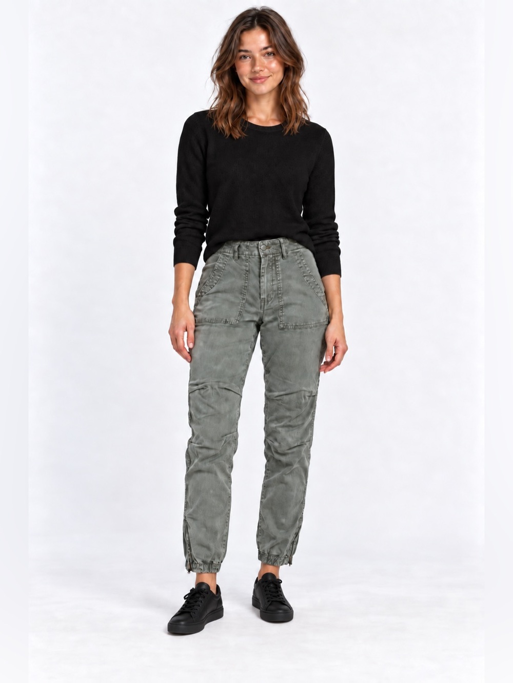 Aritzia Azure Skies Olive Grey Utility Jogger Pants – Size 4